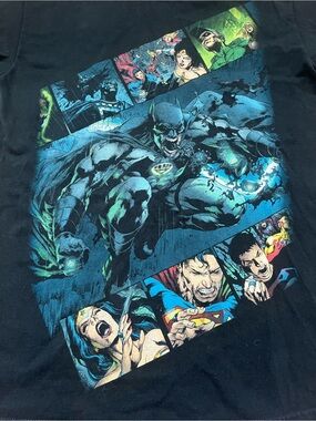 DC Comics Black Batman & Justice League Graphic Tee